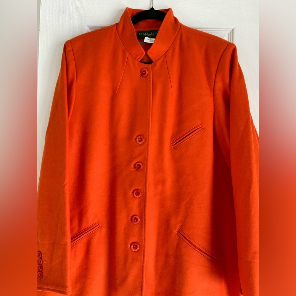 Harve Benard Vibrant Orange Trench Coat - Picture 2 of 9